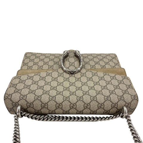 GUCCI Dionysus Medium GG Supreme Monogram Shoulder Bag Beige 403348