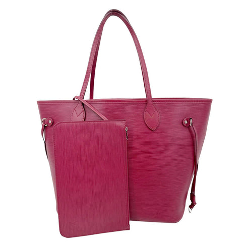 LOUIS VUITTON Neverfull MM Epi Leather Tote Bag Burgundy