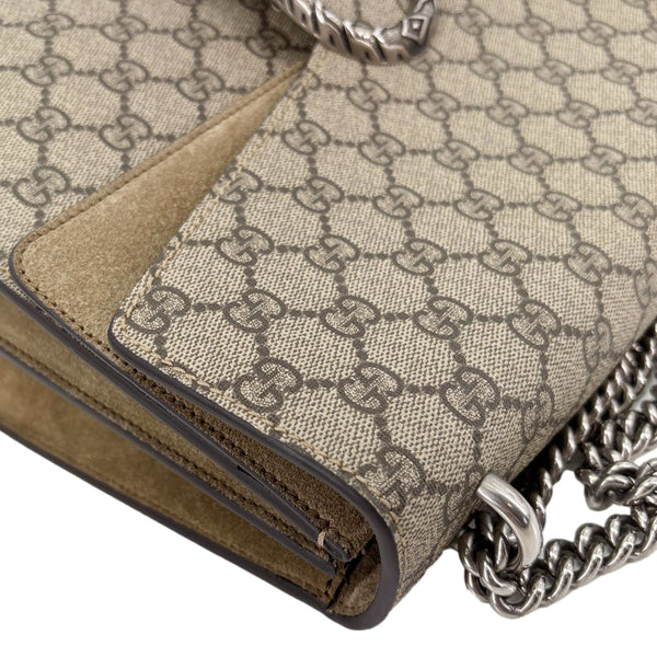 GUCCI Dionysus Medium GG Supreme Monogram Shoulder Bag Beige 403348
