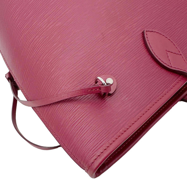 LOUIS VUITTON Neverfull MM Epi Leather Tote Bag Burgundy