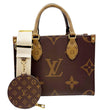 LOUIS VUITTON Onthego PM Giant Monogram Reverse Canvas Shoulder Bag Brown