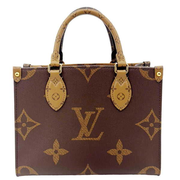 LOUIS VUITTON Onthego PM Giant Monogram Reverse Canvas Shoulder Bag Brown
