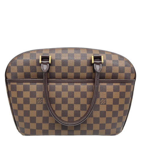 LOUIS VUITTON Damier Sarria Horizontal Satchel Bag Brown