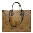 LOUIS VUITTON Onthego GM Giant Monogram Reverse Canvas Tote Bag Brown