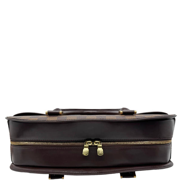LOUIS VUITTON Damier Sarria Horizontal Satchel Bag Brown