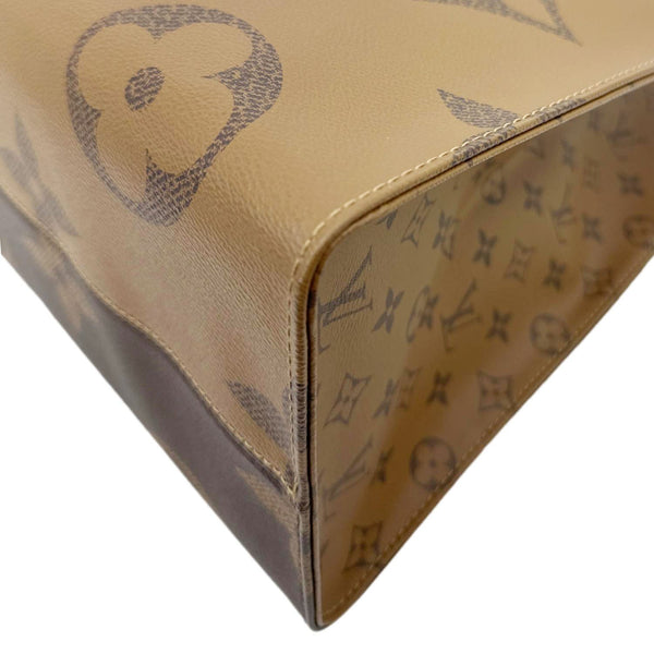 LOUIS VUITTON Onthego GM Giant Monogram Reverse Canvas Tote Bag Brown