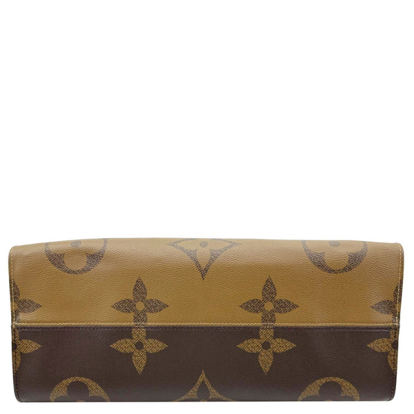 LOUIS VUITTON Onthego GM Giant Monogram Reverse Canvas Tote Bag Brown