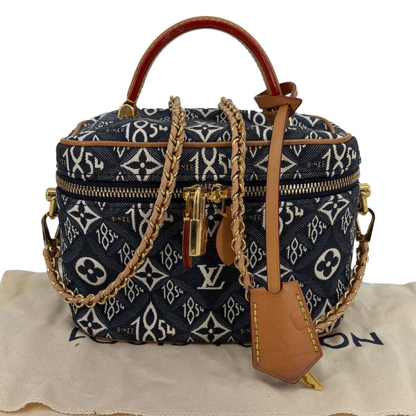 LOUIS VUITTON Monogram Jacquard Since 1854 Canvas Vanity Bag Blue