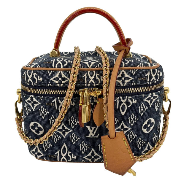 LOUIS VUITTON Monogram Jacquard Since 1854 Canvas Vanity Bag Blue