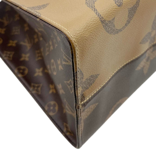 LOUIS VUITTON Onthego GM Giant Monogram Reverse Canvas Tote Bag Brown
