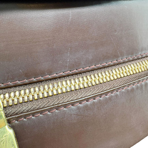 LOUIS VUITTON Damier Sarria Horizontal Satchel Bag Brown