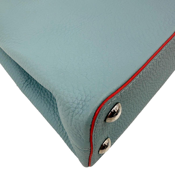 LOUIS VUITTON Capucines BB Taurillon Leather Crossbody Bag Blue