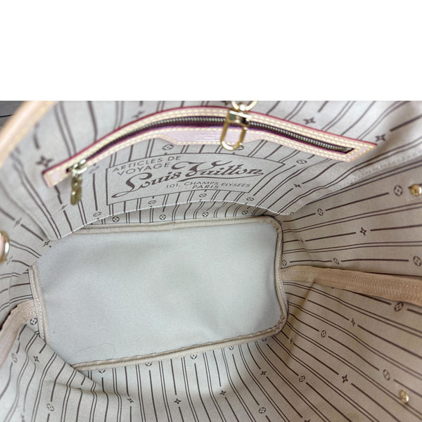 LOUIS VUITTON Neverfull MM Monogram Canvas Tote Bag Brown