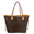 LOUIS VUITTON Neverfull MM Monogram Canvas Tote Bag Brown