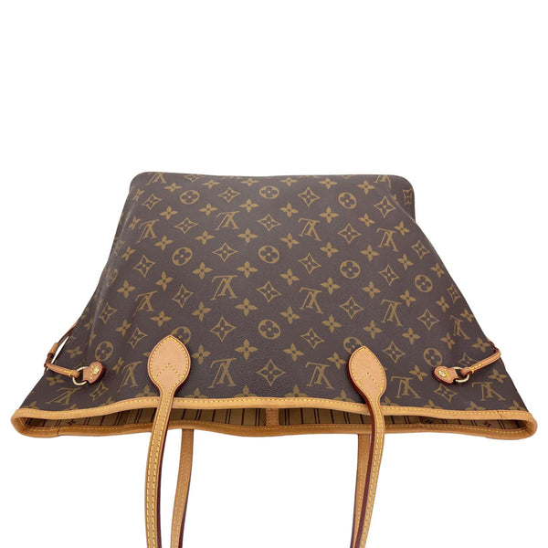 LOUIS VUITTON Neverfull MM Monogram Canvas Tote Bag Brown