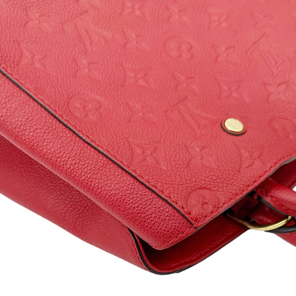 LOUIS VUITTON Montaigne MM Monogram Empreinte Shoulder Bag Red