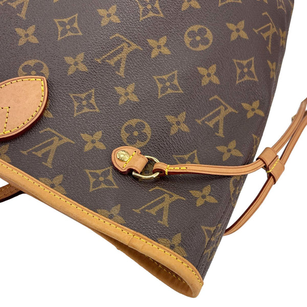 LOUIS VUITTON Neverfull MM Monogram Canvas Tote Bag Brown