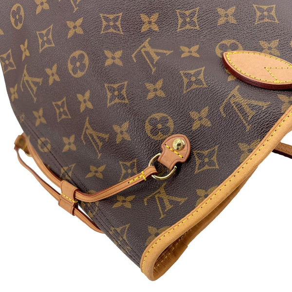 LOUIS VUITTON Neverfull MM Monogram Canvas Tote Bag Brown