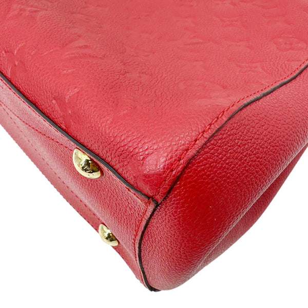 LOUIS VUITTON Montaigne MM Monogram Empreinte Shoulder Bag Red