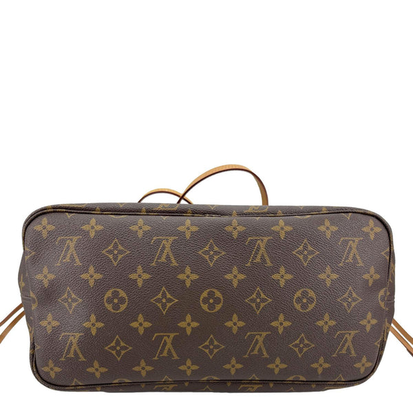 LOUIS VUITTON Neverfull MM Monogram Canvas Tote Bag Brown