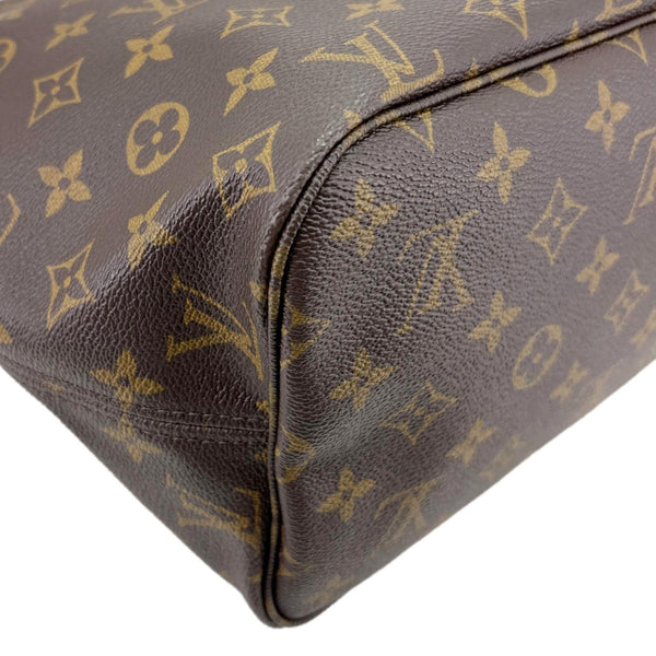 LOUIS VUITTON Neverfull MM Monogram Canvas Tote Bag Brown