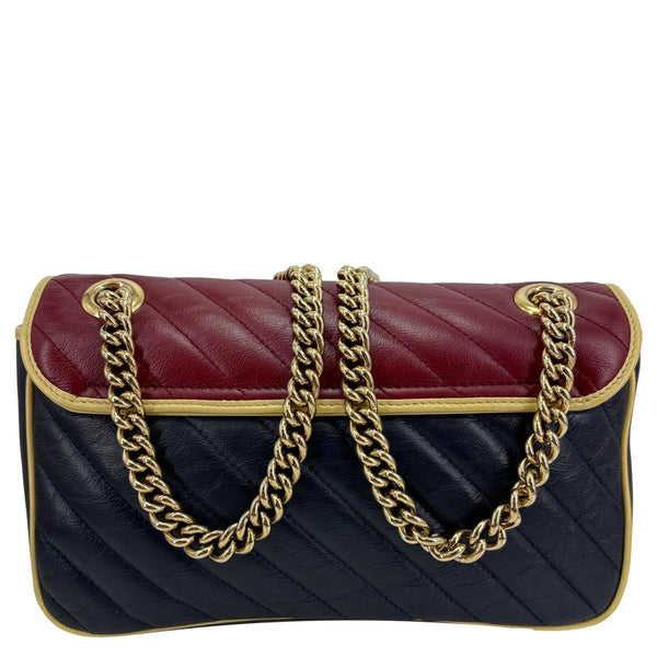 GUCCI GG Marmont Torchon Small Quilted Leather Shoulder Bag Black 443497