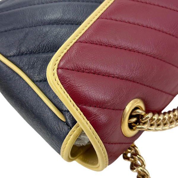 GUCCI GG Marmont Torchon Small Quilted Leather Shoulder Bag Black 443497