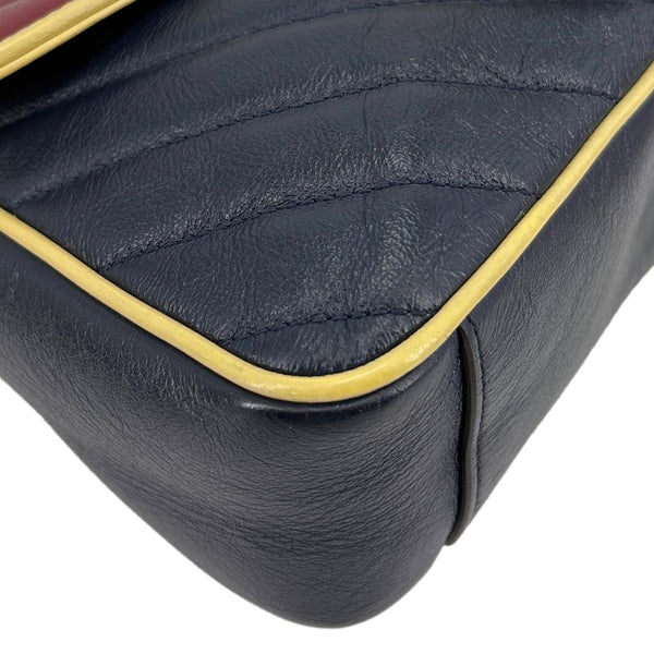 GUCCI GG Marmont Torchon Small Quilted Leather Shoulder Bag Black 443497