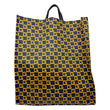 GUCCI GG Square Print Canvas Vertical Tote Bag Yellow 484690