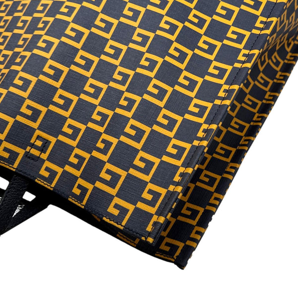 GUCCI GG Square Print Canvas Vertical Tote Bag Yellow 484690