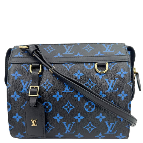 LOUIS VUITTON Speedy Amazon PM Monogram Canvas Shoulder Bag Blue Noir