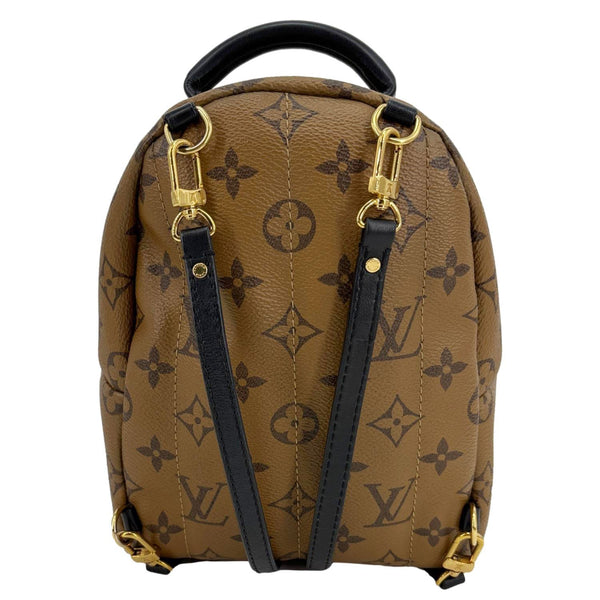 LOUIS VUITTON Palm Springs Mini Monogram Reverse Canvas Backpack Bag Brown