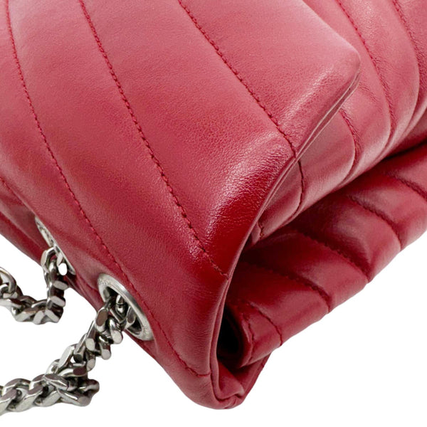 YVES SAINT LAURENT Loulou Medium Quilted Leather Crossbody Bag Red