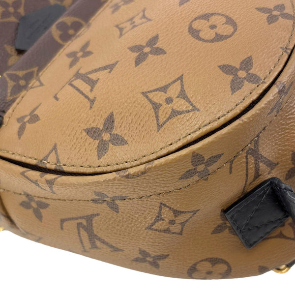 LOUIS VUITTON Palm Springs Mini Monogram Reverse Canvas Backpack Bag Brown