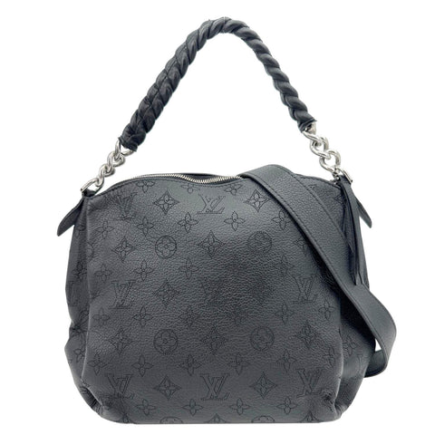 LOUIS VUITTON Babylone BB Monogram Mahina Leather Shoulder Bag Black