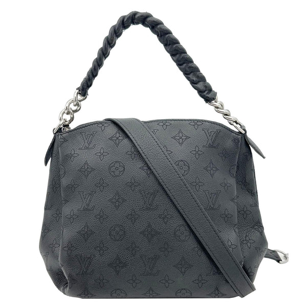 LOUIS VUITTON Babylone BB Monogram Mahina Leather Shoulder Bag Black