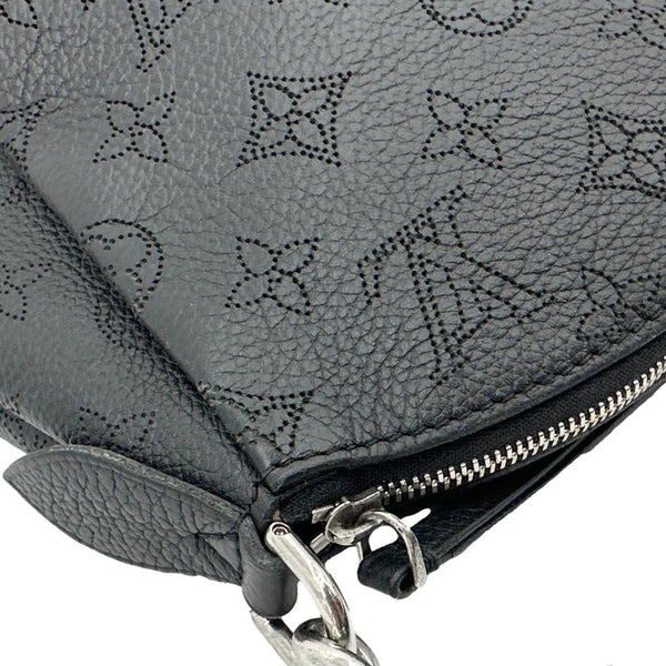 LOUIS VUITTON Babylone BB Monogram Mahina Leather Shoulder Bag Black