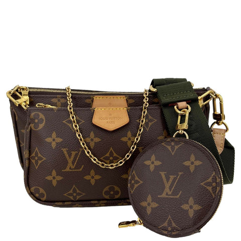 LOUIS VUITTON Multi Pochette Accessoires Monogram Canvas Crossbody Bag Brown