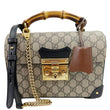 GUCCI Padlock GG Supreme Top Handle Shoulder Bag Beige 603221