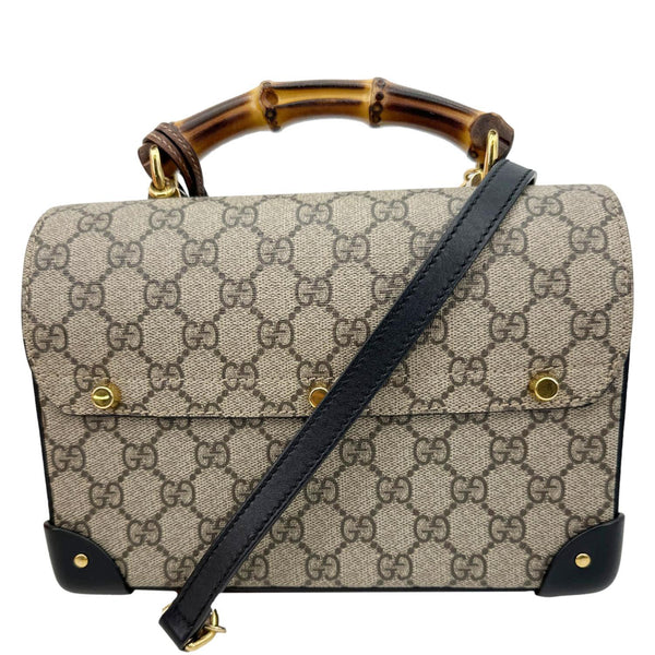 GUCCI Padlock GG Supreme Top Handle Shoulder Bag Beige 603221