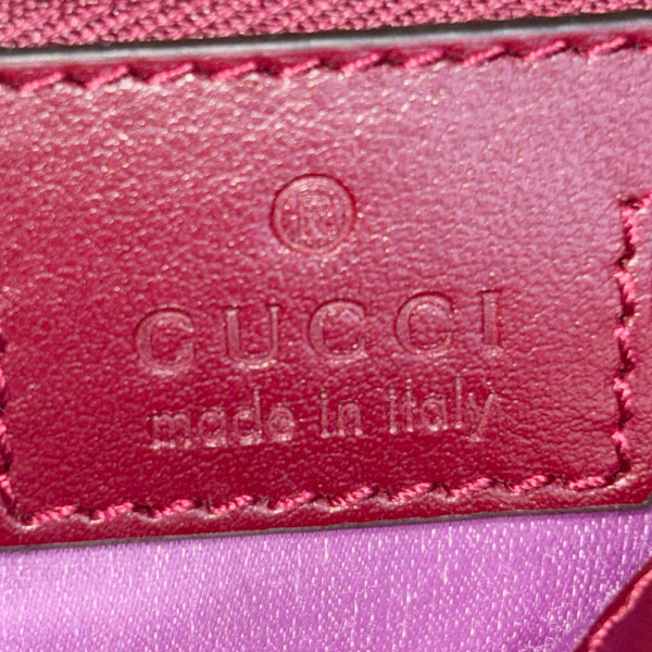 GUCCI GG Marmont Small Floral Leather Shoulder Bag Burgundy 811237