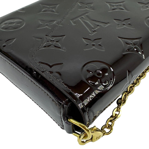 LOUIS VUITTON Felicie Pochette Monogram Vernis Shoulder Bag Amarante