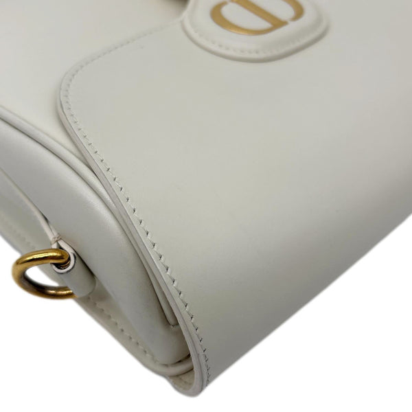 CHRISTIAN DIOR Bobby Medium Calfskin Leather Shoulder Bag Off White