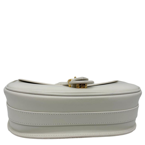 CHRISTIAN DIOR Bobby Medium Calfskin Leather Shoulder Bag Off White
