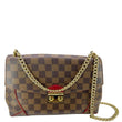 LOUIS VUITTON Caissa Damier Ebene Chain Clutch Shoulder Bag Brown