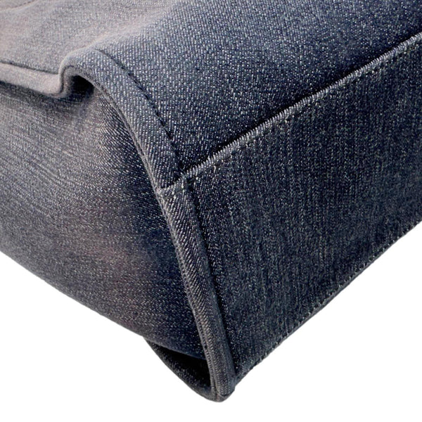 CHANEL Deauville Denim Tote Navy Blue