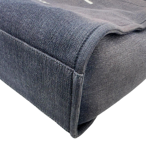 CHANEL Deauville Denim Tote Navy Blue