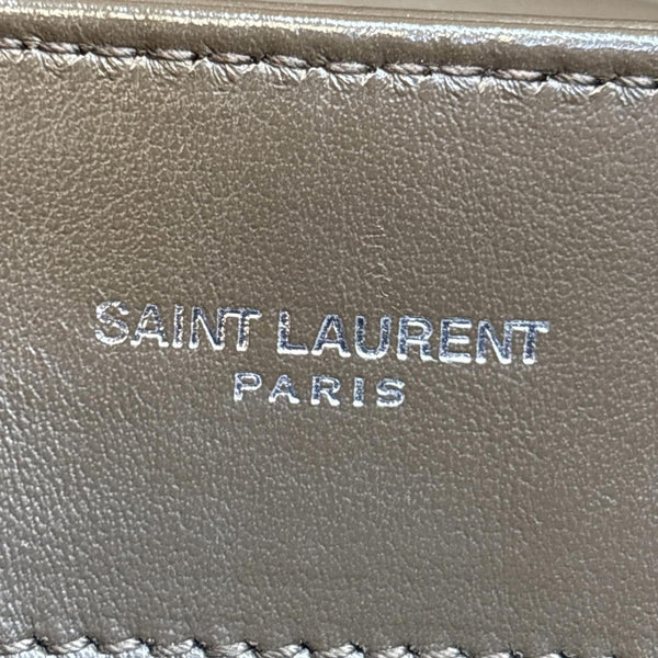 YVES SAINT LAURENT Loulou Small Matelasse Chevron Leather Shoulder Bag Grey
