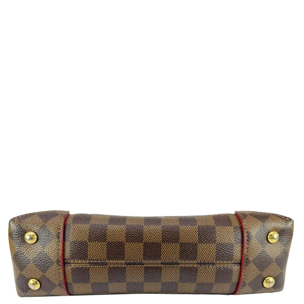 LOUIS VUITTON Caissa Damier Ebene Chain Clutch Shoulder Bag Brown