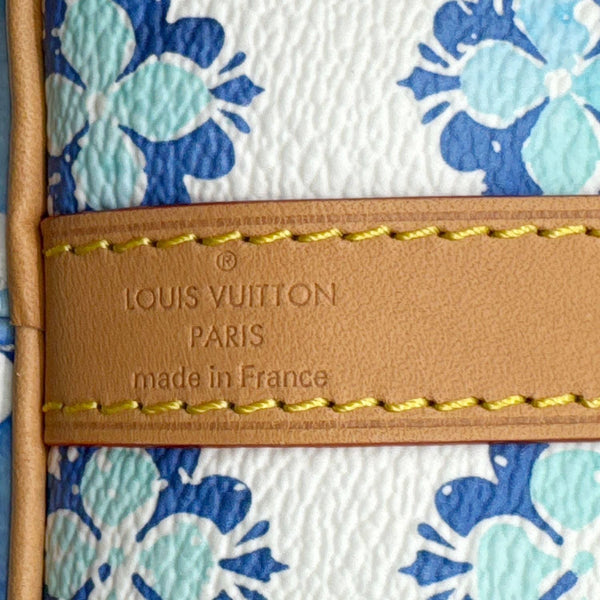 LOUIS VUITTON Speedy Bandouliere 25 By The Pool Monogram Tiles Shoulder Bag Lagoon Blue